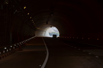 Highway tunnel.Transportation concept.