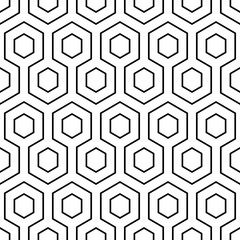 Vector seamless texture. Modern geometric background with hexagonal tiles.