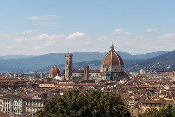 Fototapeta na wymiar Florence Cathedral in a sunny day, Florence, Tuscany, Italy.