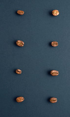 Coffee beans isolated. Black background.