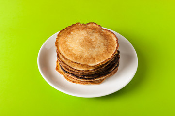 pancakes on green