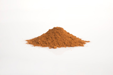 cinnamon powder isolated on a white background