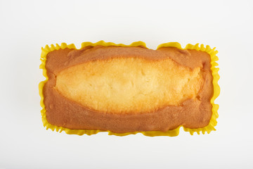 Pound cake isolated on white background