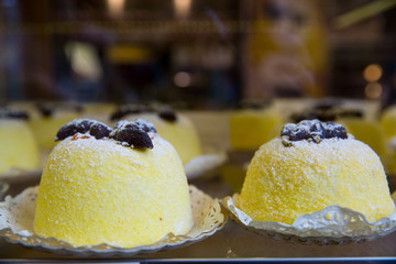 Polenta sweets, traditional Bergamo food, Italy.
