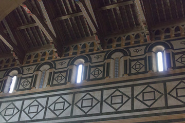 Interior view of San Miniato al Monte Church, Florence, Italy.