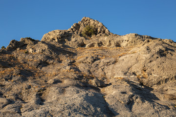 Landscape picture. Caucasian mountains against the sky