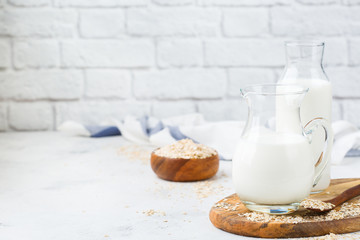 Homemade organic vegan non diary oat milk