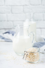 Homemade organic vegan non diary rice milk