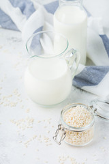 Homemade organic vegan non diary rice milk