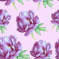 pattern with amazing peony