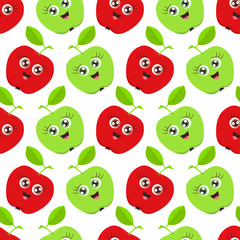 Childish pattern with apples