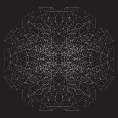 Abstract polygonal colorful background with connected dots and lines, connection structure, futuristic hud background, vector illustration