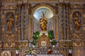 Fototapeta na wymiar Dettagli interni Chiesa del Rosario - Sassari - Sardegna