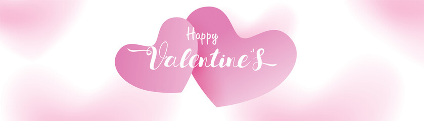 Valentines heart. Decorative pink background with hearts and loves. copy space for text design. cute and sweet banner