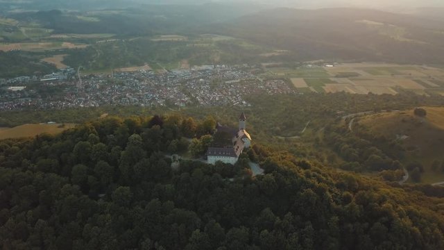 a fairytale castle in the middle of germany, europe called Burg Teck near the small german town Kirchheim