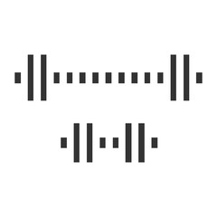 Great design of a dumbbell on a white background