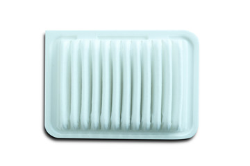 the engine air filter on white background isolated