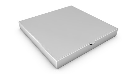 White pizza box. Template for advertising. 3d render