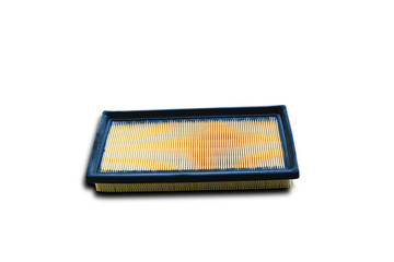 the engine air filter on white background isolated