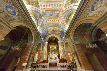 Fototapeta na wymiar Interno Chiesa Santa Maria della Neve - Orune (Cagliari) - Sardegna