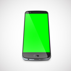 Realistic, high-detailed cellphone, vector illustration