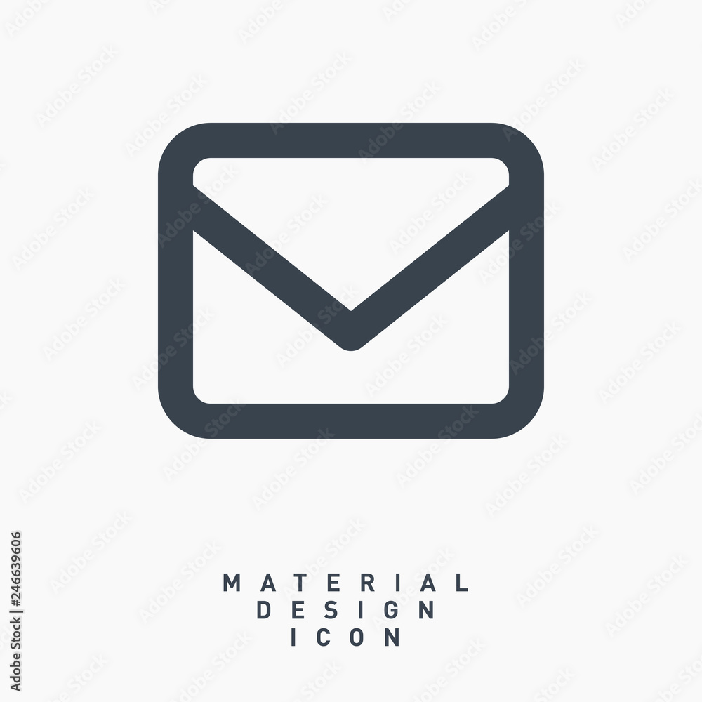 Poster email message material design line vector icon