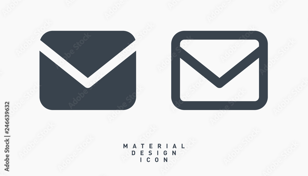 Poster email message material design line vector icon