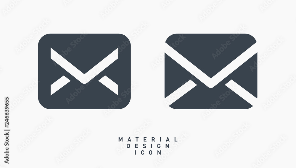 Poster email message material design line vector icon