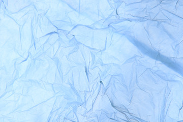 detail of the texture of a blue plastic bag