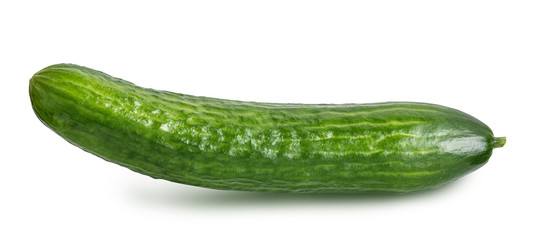 Fresh cucumber isolated on white background