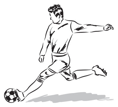 football soccer player illustration