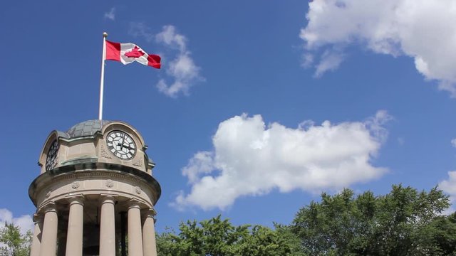 Kitchener Ontario Canada scenic clock tower.