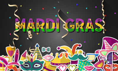 Celebration festive background for Mardi Gras Carnival Festival - Mardi Gras Events and Party