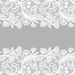 White vintage lace elegant lace. Lacy border.