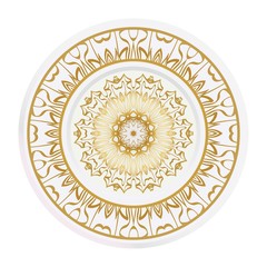 decorative plates for interior design. Color mandala ornament. Vector illustration.