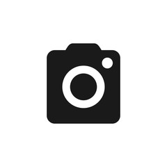 Camera Icon in trendy flat style isolated on grey background. Camera symbol for your web site design