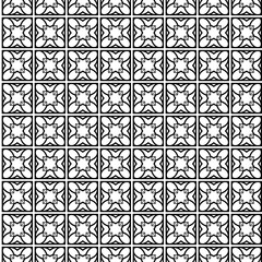 Seamless Lace Pattern With Abstract Geometric Ornament. Stylish Fashion Design Background For Invitation Card. Illustration. Black and white