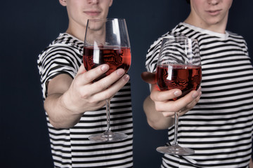 Valentine's Day and two attractive guys.