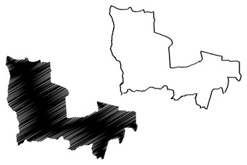 Lualaba Province (Democratic Republic of the Congo, DR Congo, DRC, Congo-Kinshasa) map vector illustration, scribble sketch Lualaba map