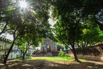 Dusit Sawan Thanya Maha Prasat Throne Hall at King Narai's Palace is One of the major tourist attractions of Lopburi. This place has many myths and tales that are less than 100 years old