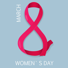 8 march international womens day. Vector illustration.
