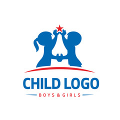 child boys girls logo
