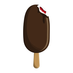 chocolate ice crean isolated