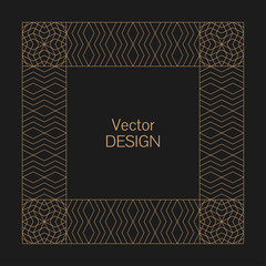 Obraz premium Minimalistic linear squared frame