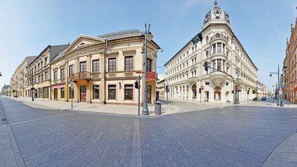 Łódź, Poland - Piotrkowska street.	 - obrazy, fototapety, plakaty