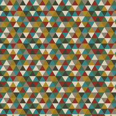 Retro triangular multicolor pointillize seamless background, large size