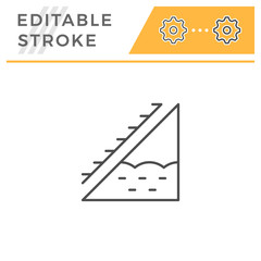 Attic insulation line icon