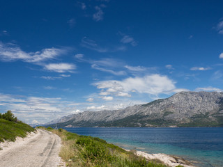 The way around the coast on Hvar island, Croatia