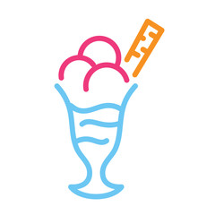 ice cream logo, with topping on ice cream pink