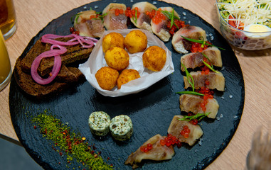 Delicious appetizer on event.